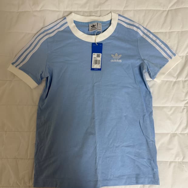 아디다스 3S 반팔 티셔츠 클리어 스카이