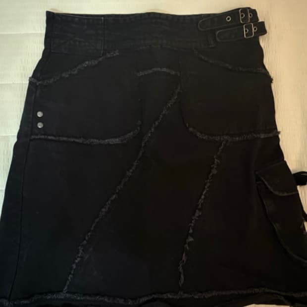 코이세이오 블랙 데님 스커트 