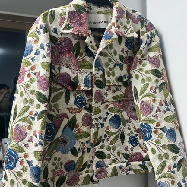 앤더슨벨 플로버 자카드 트러커 자켓 M사이즈