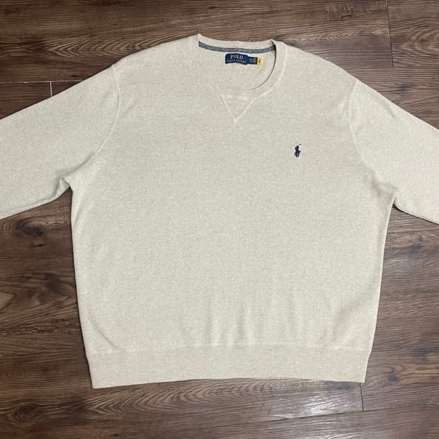 폴로 랄프로렌 오트밀 니트 스웨터