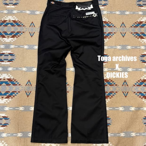 [46][M] 토가 x 디키즈 플레어핏 팬츠 블랙 