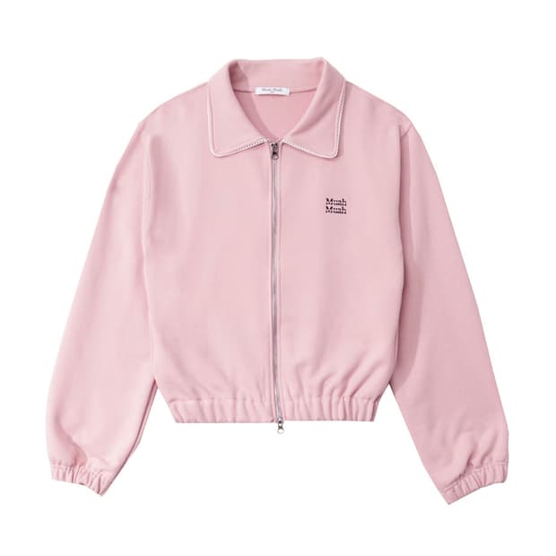 무아무아(muah muah) 투웨이 레이스 카라 집업자켓 새상품 