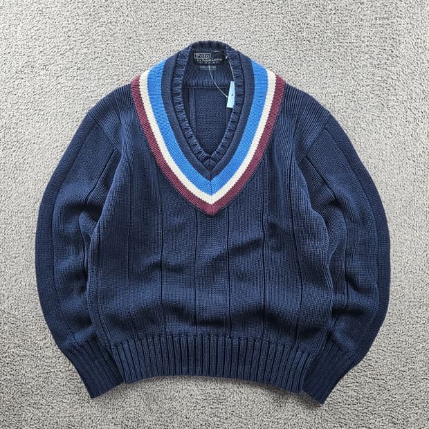 90's 폴로랄프로렌 브이넥 크리켓 스웨터 니트 ( 90 )/ 10878