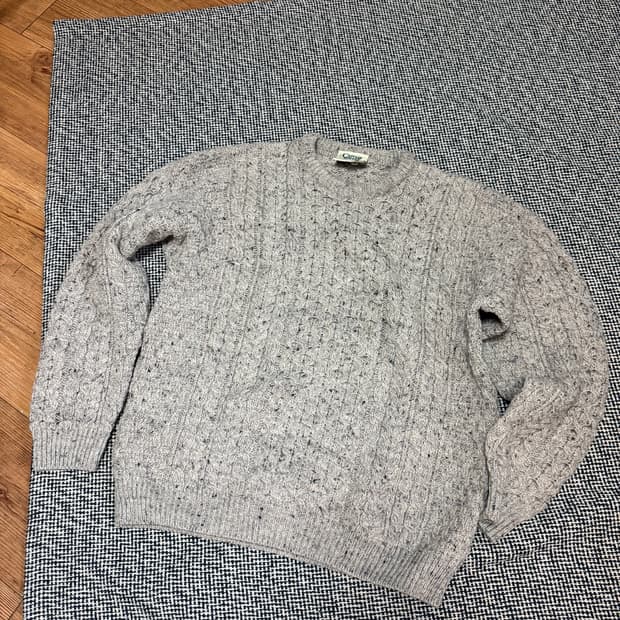 80s carraig donn 아란 니트 L 오트밀