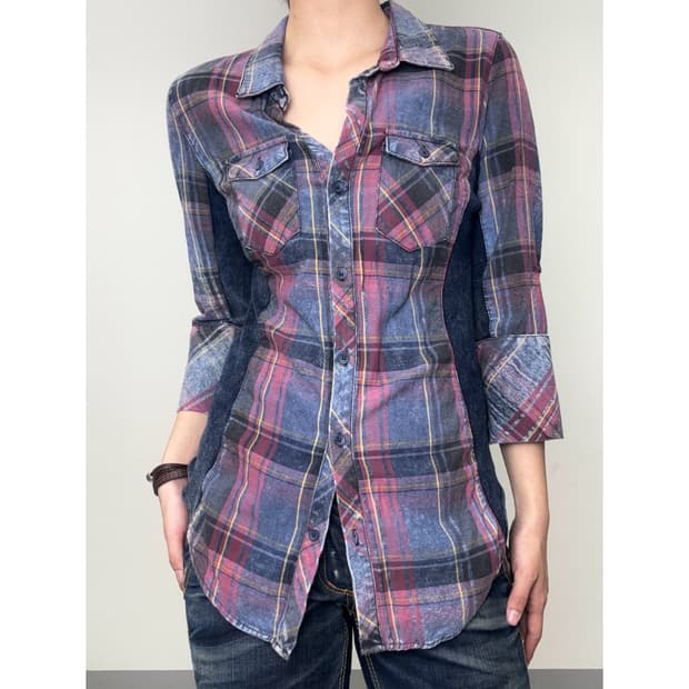 빈티지 y2k 웨스턴 셔츠