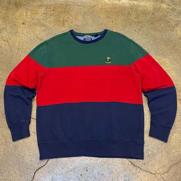 레어 00s 미국 빈티지 챕스 배색 맨투맨