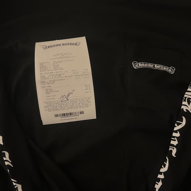 크롬하츠 스크롤 로고 롱슬리브 L (영수증)