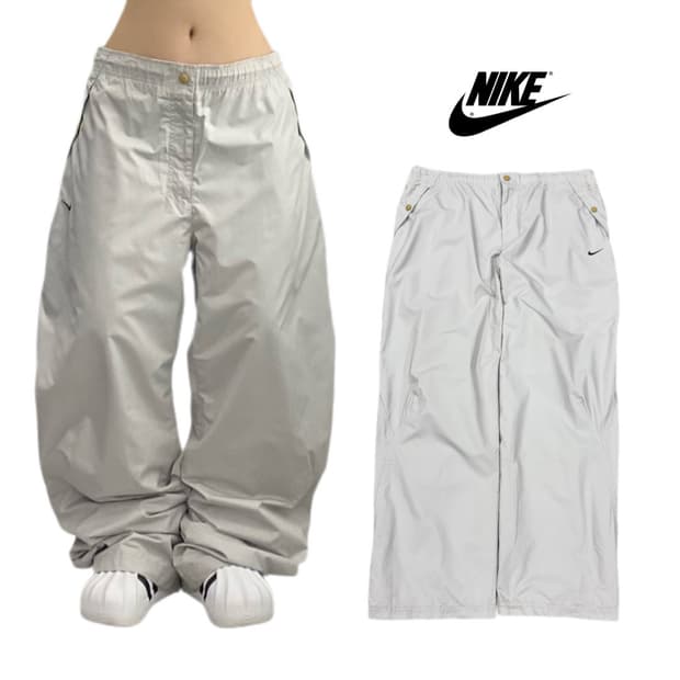 나이키 00s 스우시 올드스쿨 와이드 바람막이 트랙팬츠