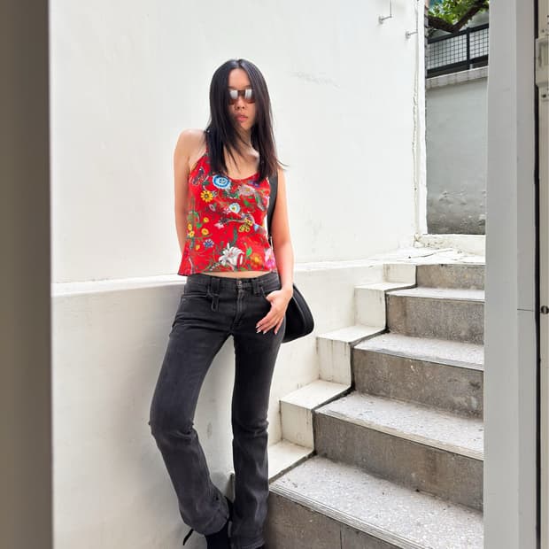 Gucci Flora Snake Silk Camisole Top/ 38