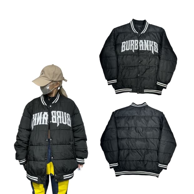 일본 빈티지 블랙 올드스쿨 점퍼 파카 자켓 L