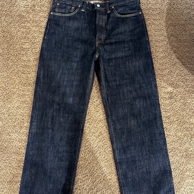 아웃스탠딩 40s 셀비지 데님 팬츠 인디고 라지 L 사이즈