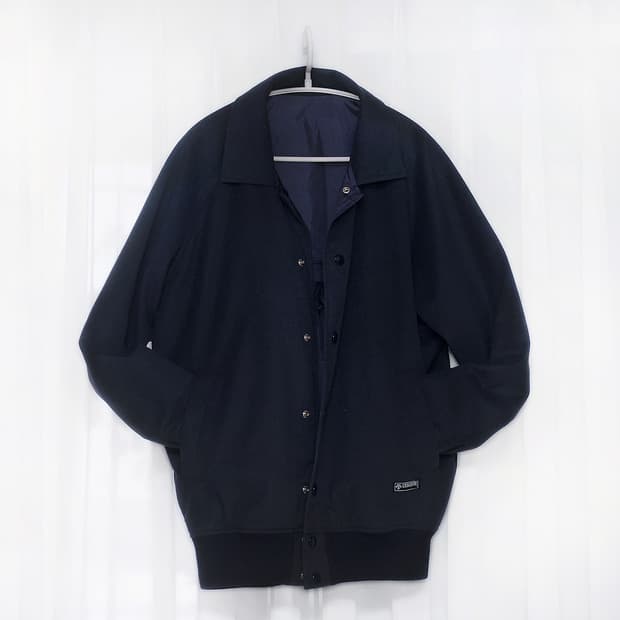 데상트 재팬 오리지널 양면 버튼 울자켓.우븐자켓 (100)