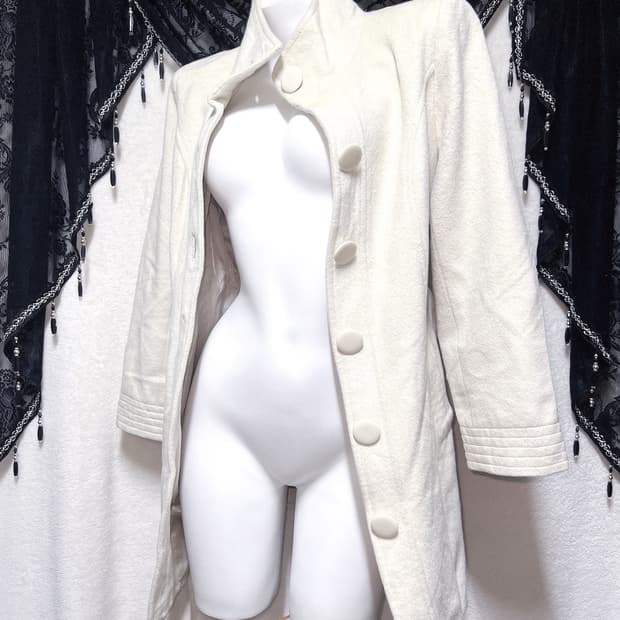 로맨틱갸루 로걀 라떼 달천 아이보리 모직코트 자켓 리즈리사깔 삿포로 핀터