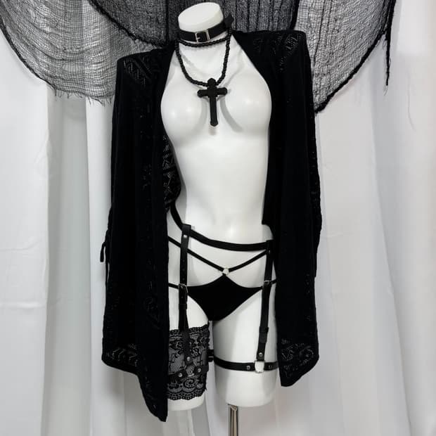 shirring cardigan