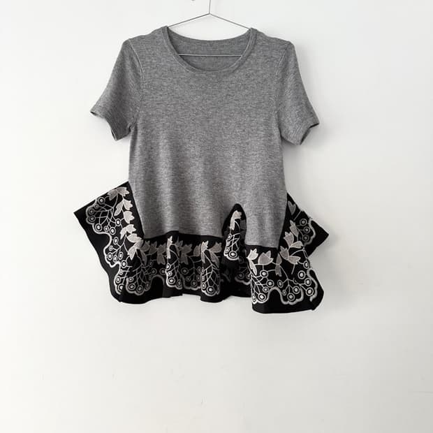 3D embroidery wave knit