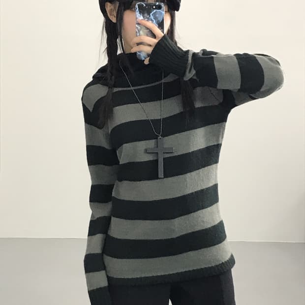 Jpn Acrylic Striped Sweaters