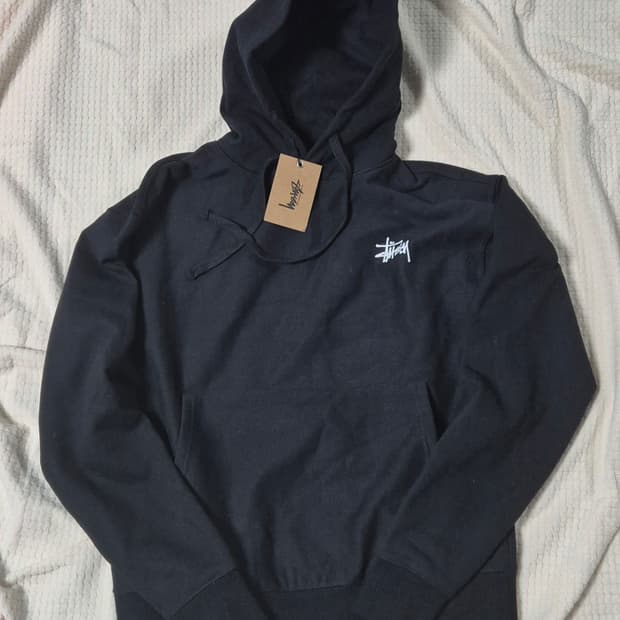 스투시 후드티 블랙
