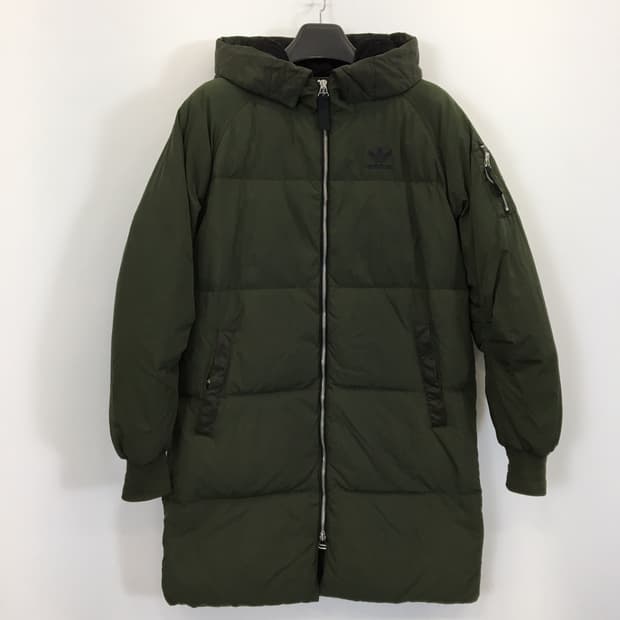 아디다스 덕다운 롱 봄버 카키패딩 85 