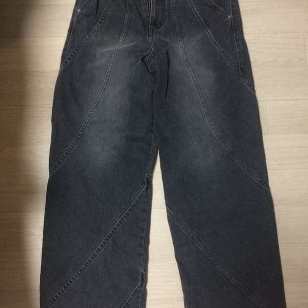 빈티지 디테일 워싱 데님 팬츠