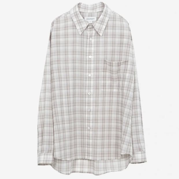 (2) 999휴머니티 이지 체크 셔츠 에크루