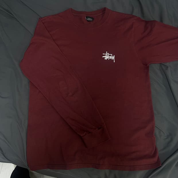 최종가))스투시 롱슬리브 옥스블러드 M 크림 구매