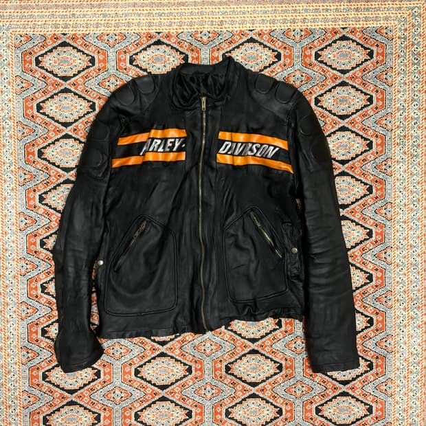 VTG 할리데이비슨 로고 레이싱 자켓 남성S