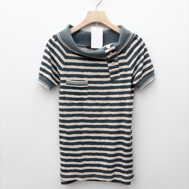 STRIPE BOAT NECK SHIRT