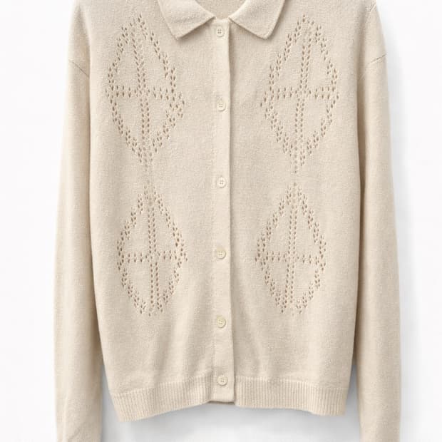 토니웩 펀칭 니트 가디건 L
