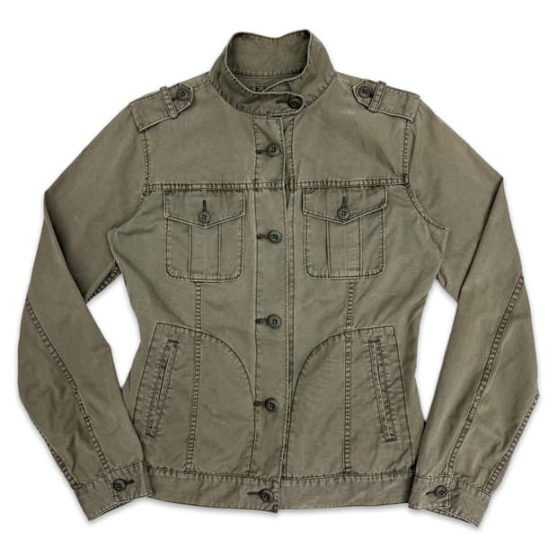 빈티지 유니클로 카키 라인 밀리터리 자켓