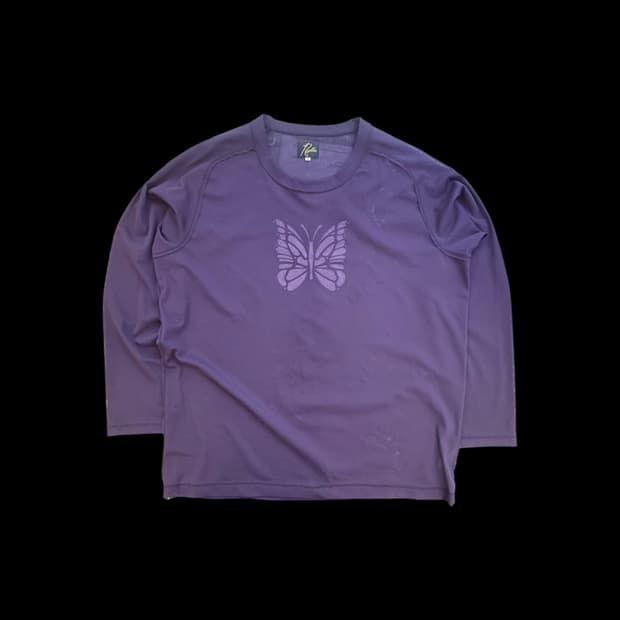 니들스 폴리 메쉬 롱슬리브 티