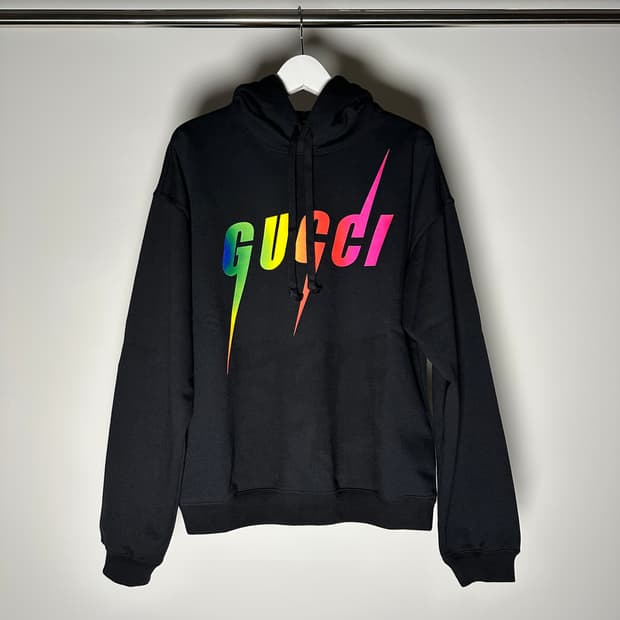 구찌 블레이드 로고 후드