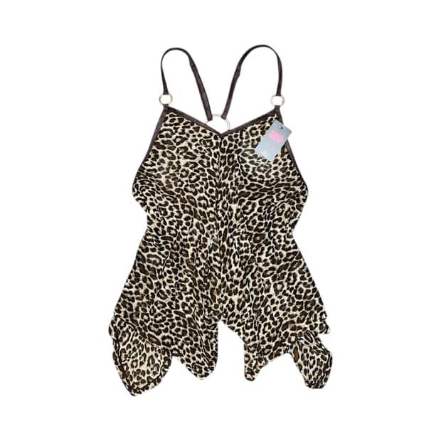 d.i.a 다이아 호피 슬립 나시 갸루y2k펑크