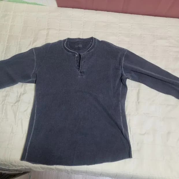 헤이스트 와플 빈티지 헨리넥