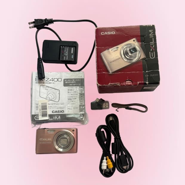 ✨ 미품 풀박 ✨ 핑크 카시오 엑슬림 z400
