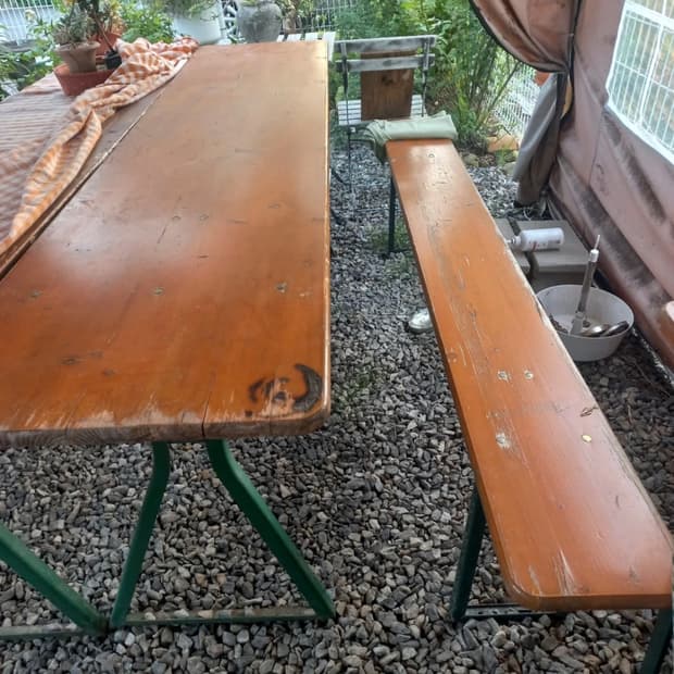 빈티지 비어 테이블 의자 세트