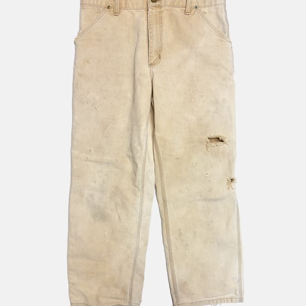 빈티지 칼하트 싱글니 덕 캔버스 카펜터 워크팬츠 1990s 32