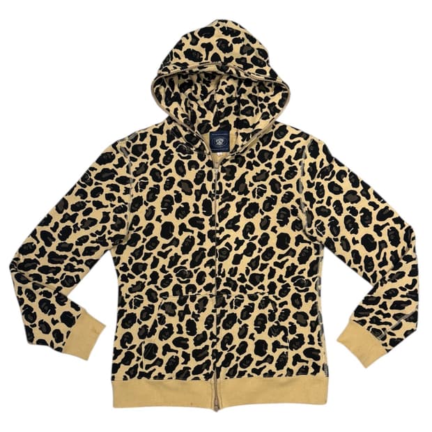 니고 시절 진짜 베이프 아카이브 사루 레오파드 패턴 후드 집업 자켓
