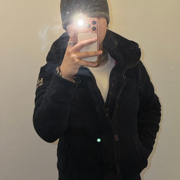 아베크롬비 버튼 이중지퍼 후드자켓