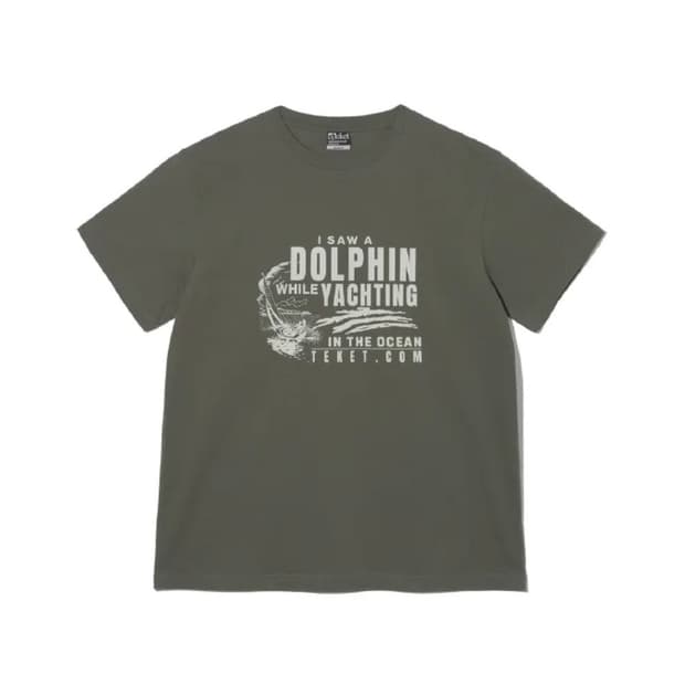 테켓 dolphin 티셔츠 카키
