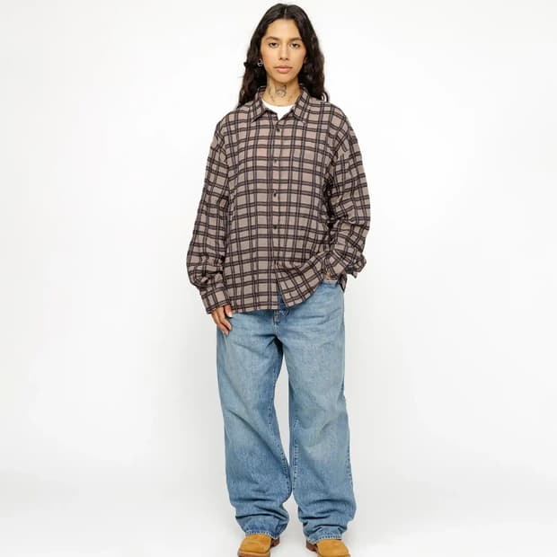 Stussy 스투시 소노마 플레이드 셔츠 탄 M (103)