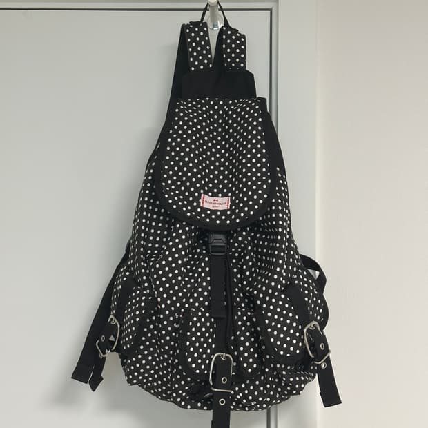 도트 백팩 블랙