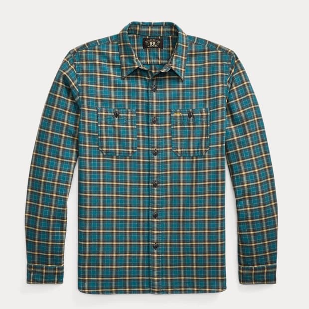 RRL 플래드 트윌 워크셔츠