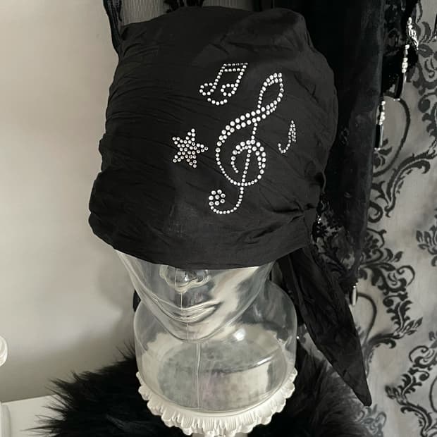 큐빅 음표 별 핫픽스 듀렉 헤어두건 