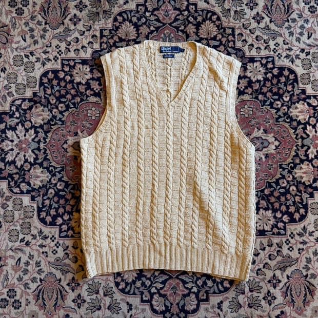 폴로 랄프로렌 100% 실크 핸드 니트 베스트 100~103