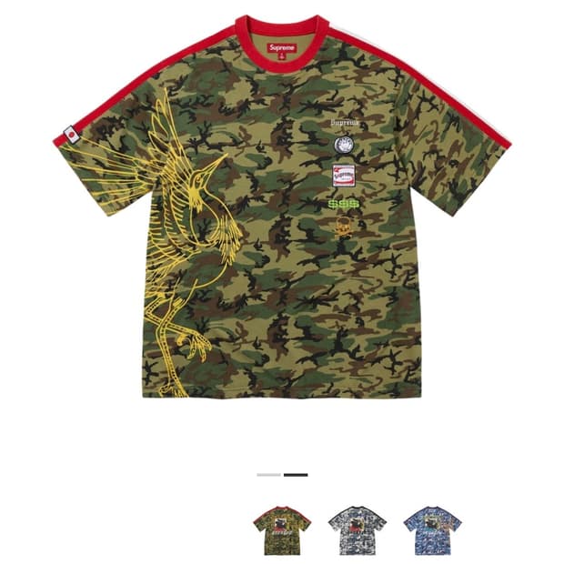 슈프림 크레인 숏슬리브 탑 우드랜드 카모 - 25FW