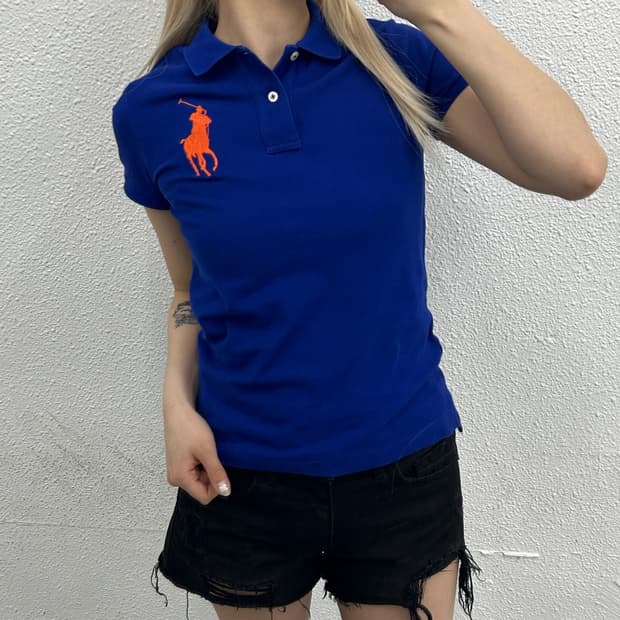 폴로 랄프로렌 오렌지빅포니 블루 pk반팔 S