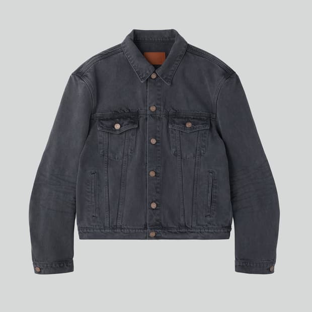 렉토 26s/s 데님 트러커 자켓 다크 그레이 셋업