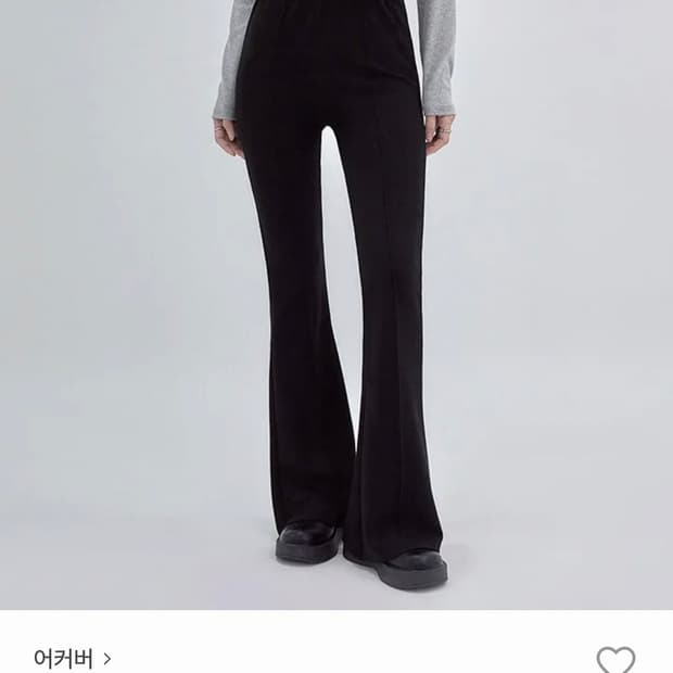 어커버 스판덱스 핀턱 부츠컷 밴딩팬츠 블랙 M
