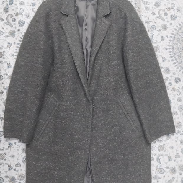 CC collect 카키 그레이  모직 코트 55