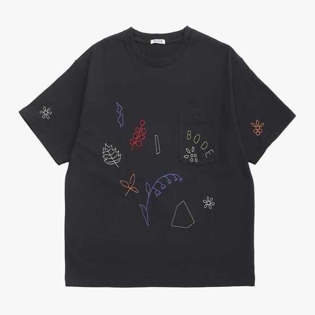 [M] BODE EMBROIDERED FIELD GUIDE TEE